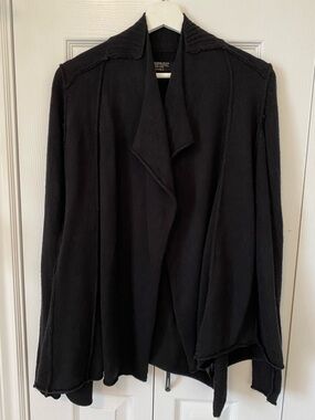 Allsaints Elva Open Front Cardigan in Black, Size 4